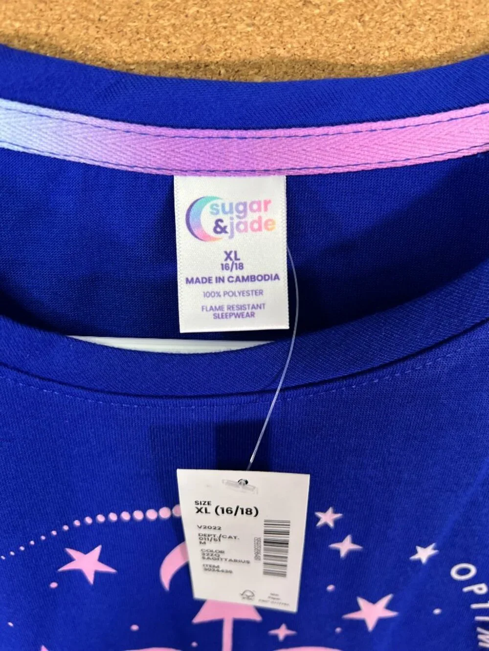 Sugar & Jade Girls Pajama XL (16-18) Graphic Tee Zodiac Sagittarius NWT